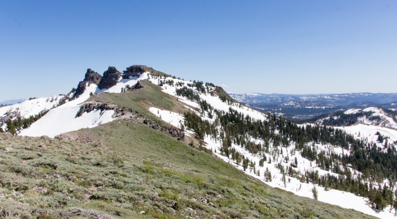 Looking back at Castle Peak