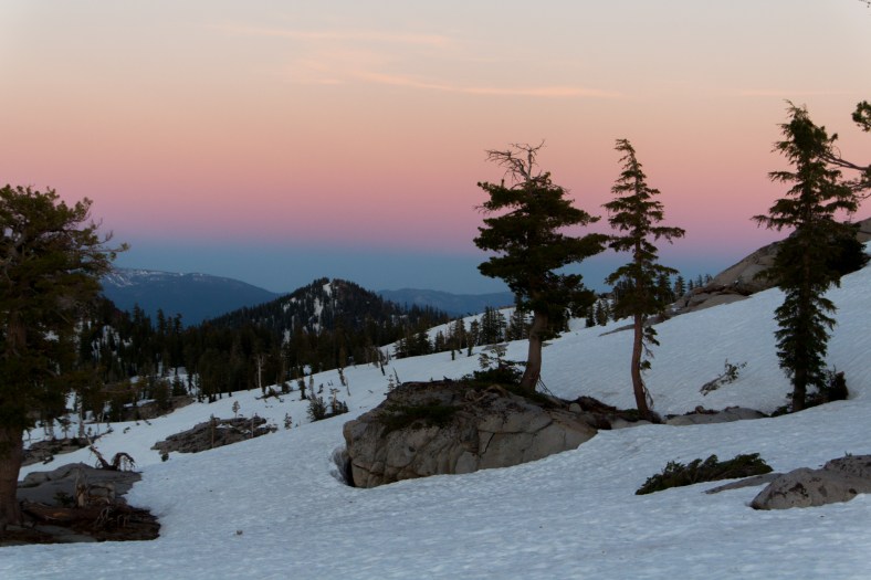 The evening show, sunset colors