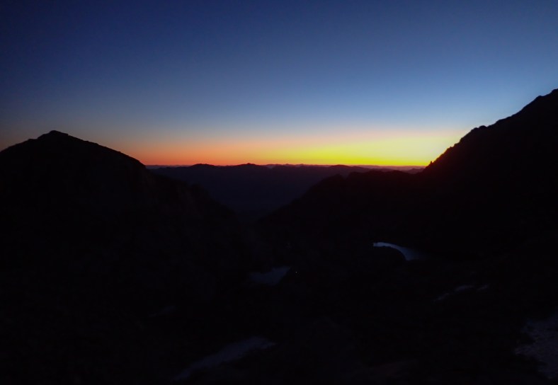 Sunrise on the switchbacks